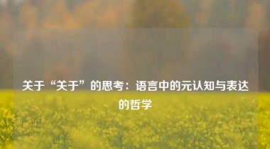 关于“关于”的思考：语言中的元认知与表达的哲学