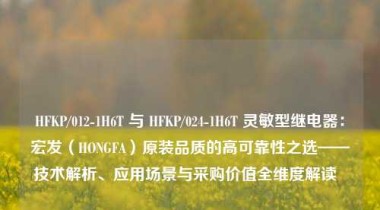 HFKP/012-1H6T 与 HFKP/024-1H6T 灵敏型继电器：宏发（HONGFA）原装品质的高可靠性之选——技术解析、应用场景与采购价值全维度解读  