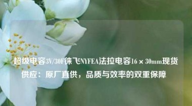 超级电容3V/30F徕飞NYFEA法拉电容16×30mm现货供应：原厂直供，品质与效率的双重保障  
