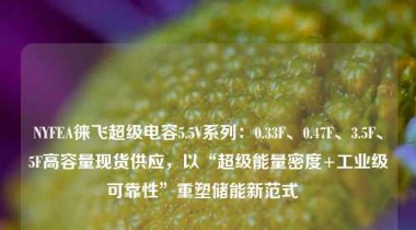 NYFEA徕飞超级电容5.5V系列：0.33F、0.47F、3.5F、5F高容量现货供应，以“超级能量密度+工业级可靠性”重塑储能新范式  