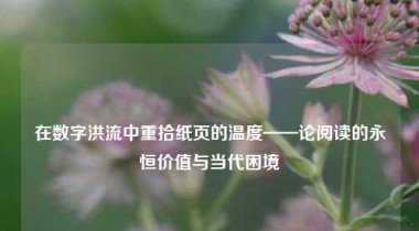 在数字洪流中重拾纸页的温度——论阅读的永恒价值与当代困境