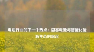 电池行业的下一个热点：固态电池与智能化能源生态的崛起