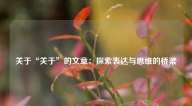 关于“关于”的文章：探索表达与思维的桥梁