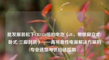 批发原装松下CR2450纽扣电池（3V，带焊脚立式/卧式/三脚封装）——高可靠性电源解决方案的专业选型与供应链指南  