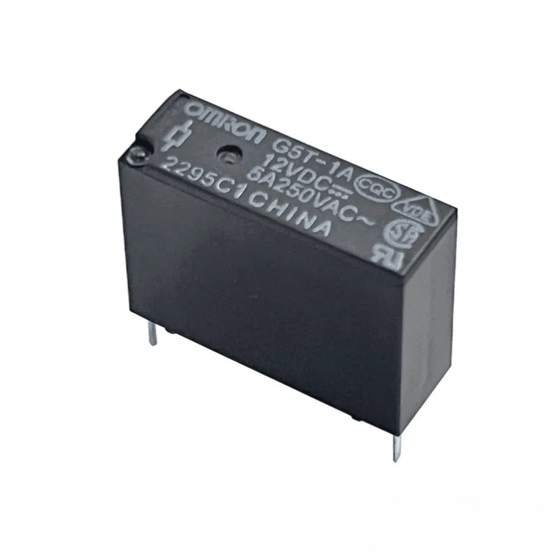 欧姆龙小型功率继电器G5T-1A-12VDC一组常开5A负载4脚耐用全新12V
