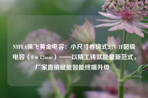 NYFEA徕飞黄金电容：小尺寸卷绕式2.7V 1F超级电容（8×12mm）——以精工铸就能量新范式，厂家直销赋能智能终端升级  