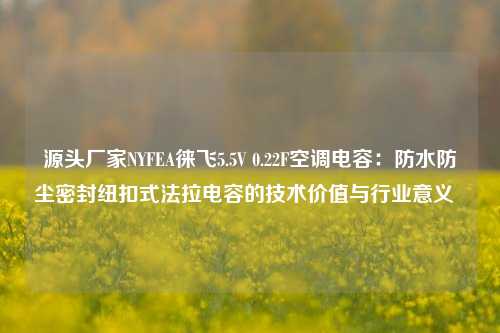 源头厂家NYFEA徕飞5.5V 0.22F空调电容：防水防尘密封纽扣式法拉电容的技术价值与行业意义  