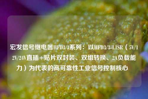 宏发信号继电器HFD3/3系列：以HFD3/3-L1SR（5V/12V/24V直插+贴片双封装、双组转换、2A负载能力）为代表的高可靠性工业信号控制核心  