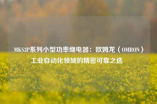 MKS3P系列小型功率继电器：欧姆龙（OMRON）工业自动化领域的精密可靠之选  