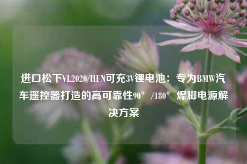 进口松下VL2020/HFN可充3V锂电池：专为BMW汽车遥控器打造的高可靠性90°/180°焊脚电源解决方案