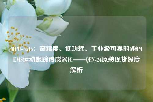 MPU-6515:高精度、低功耗、工业级可靠的6轴MEMS运动跟踪传感器IC——QFN-24原装现货深度解析 MPU-6515:高精度、低功耗、工业级可靠的6轴MEMS运动跟踪传感器IC——QFN-24原装现货深度解析